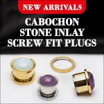 New In Stock: Cabochon Stone Inlay Screw Fit Plugs